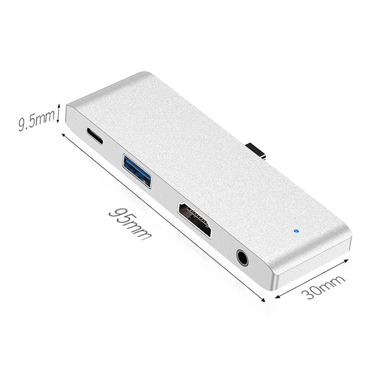 محول HUB متعدد الوظائف 4 في 1 من نوع C / USB-C لجهاز iPad Pro، HW-TC29