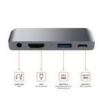 محول HUB متعدد الوظائف 4 في 1 من نوع C / USB-C لجهاز iPad Pro، HW-TC29