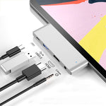 محول HUB متعدد الوظائف 4 في 1 من نوع C / USB-C لجهاز iPad Pro، HW-TC29