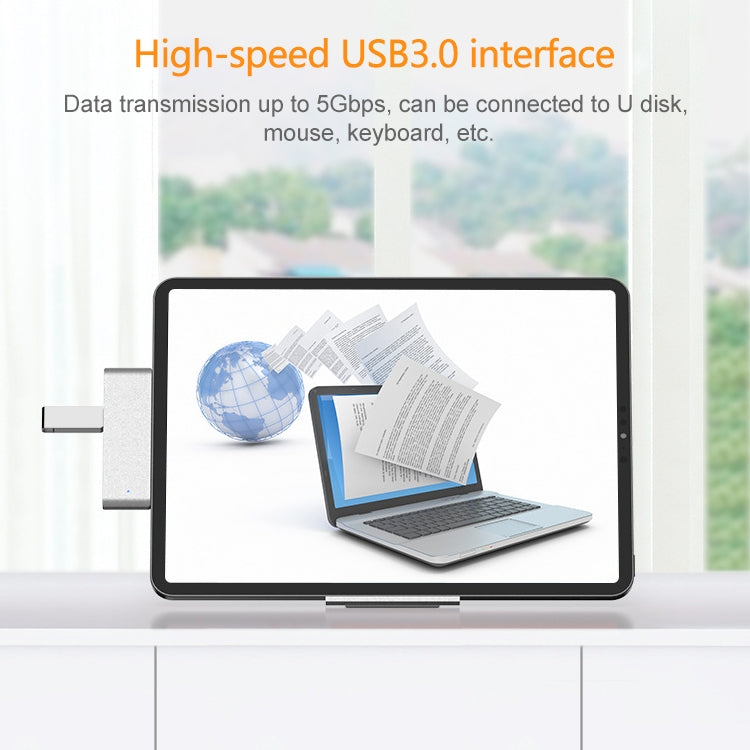 محول HUB متعدد الوظائف 4 في 1 من نوع C / USB-C لجهاز iPad Pro، HW-TC29