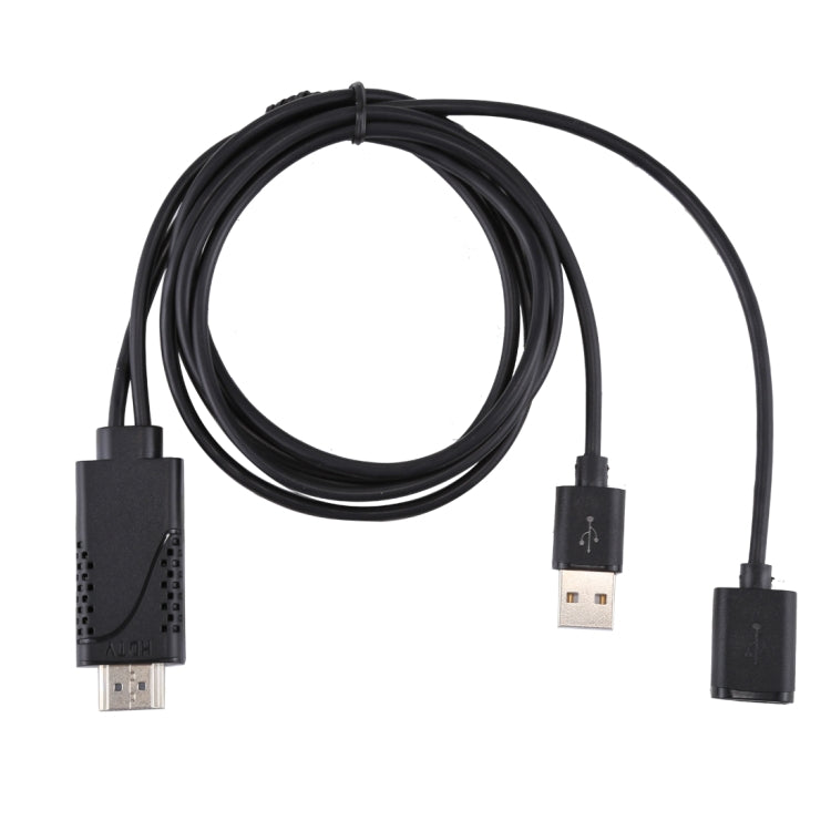 كابل محول 1080P USB 2.0 ذكر + USB 2.0 أنثى إلى HDMI HDTV AV لهواتف iPhone / iPad والهواتف الذكية أندرويد