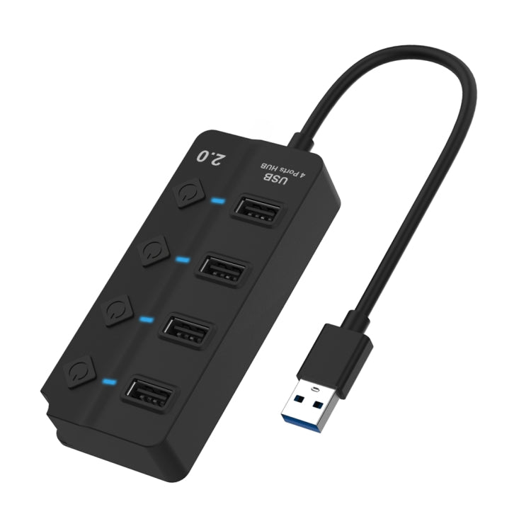 Onten 5301 محول USB 3.0 ذكر إلى 4 منافذ USB 2.0 أنثى مع مفتاح مستقل، 5301