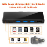 ROCKETEK SK-S5H موزع HUB قارئ بطاقات ذاكرة 3 منافذ USB 3.0 + HDMI + SD / TF، محول HDMI بدقة 4K، SK-S5H