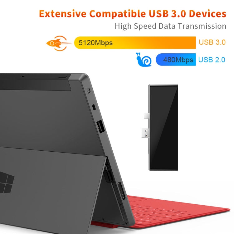 ROCKETEK SK-S5H موزع HUB قارئ بطاقات ذاكرة 3 منافذ USB 3.0 + HDMI + SD / TF، محول HDMI بدقة 4K، SK-S5H