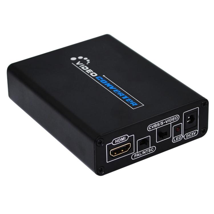محول HDMI إلى فيديو مركب / AV S-Video مع محول RCA CVBS/L/R، قابس أوروبي، HDMI إلى AV + S-Video
