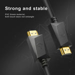 كابل HDMI ذهبي مطلي ROCKETEK HDMI01Y-2 HDMI 2.0 بدقة 4K 30Hz 3D لجميع أجهزة HDMI، الطول: 2 متر