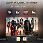 كابل HDMI ذهبي مطلي ROCKETEK HDMI01Y-2 HDMI 2.0 بدقة 4K 30Hz 3D لجميع أجهزة HDMI، الطول: 2 متر