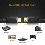 كابل HDMI ذهبي مطلي ROCKETEK HDMI01Y-2 HDMI 2.0 بدقة 4K 30Hz 3D لجميع أجهزة HDMI، الطول: 2 متر