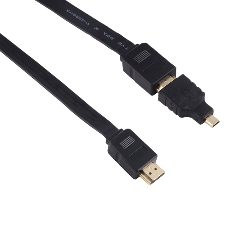 كابل محول HDMI ذكر إلى HDMI ذكر قابل للسحب بطول 1 متر مع محولات Mini HDMI وMicro HDMI لشاشات HDTV وجهاز العرض والكمبيوتر والكاميرات والأجهزة اللوحية والهواتف الذكية