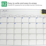 Magnetic Monthly Planner Refrigerator Magnet PET Magnetic Soft Whiteboard, Size: 29.7cm x 42cm, Monthly Plan
