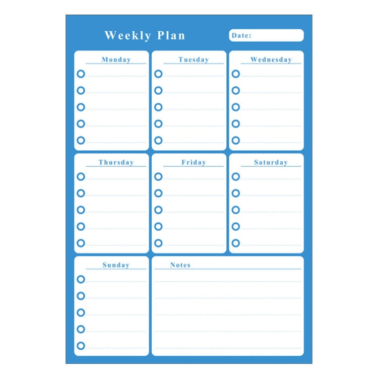 Magnetic Weekly Plan Refrigerator Magnet PET Magnetic Soft Whiteboard, Size: 29.7cm x 42cm, Weekly Plan