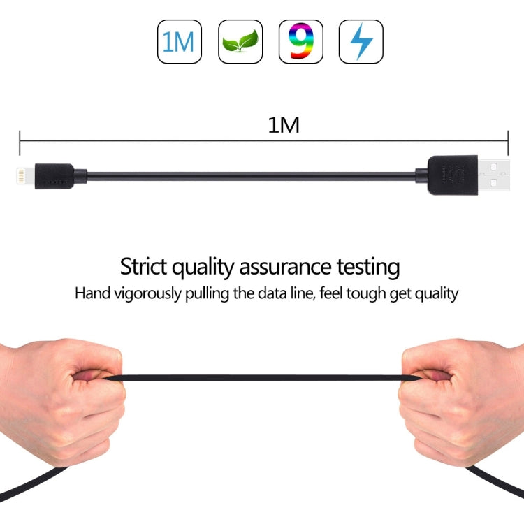كابل شحن ومزامنة عالي السرعة HAWEEL 1 متر 35 نواة من 8 دبابيس إلى USB لأجهزة iPhone وiPad، 8 دبابيس 1 متر، كابل 8 دبابيس 1 متر