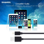 كابل شحن ومزامنة عالي السرعة HAWEEL 1 متر 35 نواة من 8 دبابيس إلى USB لأجهزة iPhone وiPad، 8 دبابيس 1 متر، كابل 8 دبابيس 1 متر