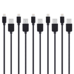 مجموعة 5 قطع من كابلات شحن ومزامنة HAWEEL 1 متر عالية السرعة من 8 دبابيس إلى USB لأجهزة iPhone وiPad