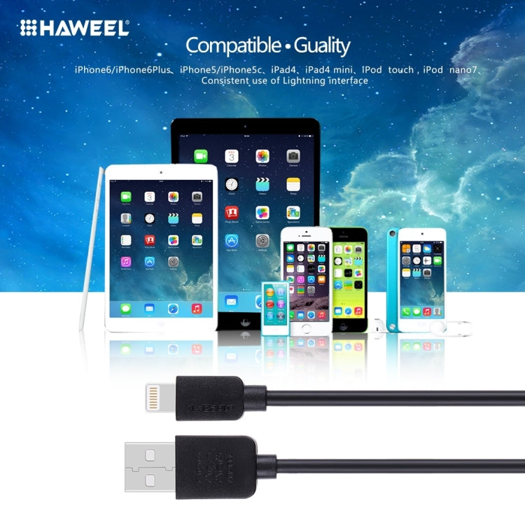 مجموعة 5 قطع من كابلات شحن ومزامنة HAWEEL 1 متر عالية السرعة من 8 دبابيس إلى USB لأجهزة iPhone وiPad