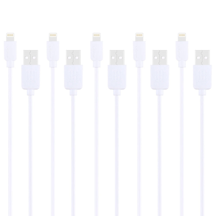 مجموعة 5 قطع من كابل مزامنة وشحن عالي السرعة بطول 1 متر، 8 دبابيس إلى USB من HAWEEL لأجهزة iPhone و iPad