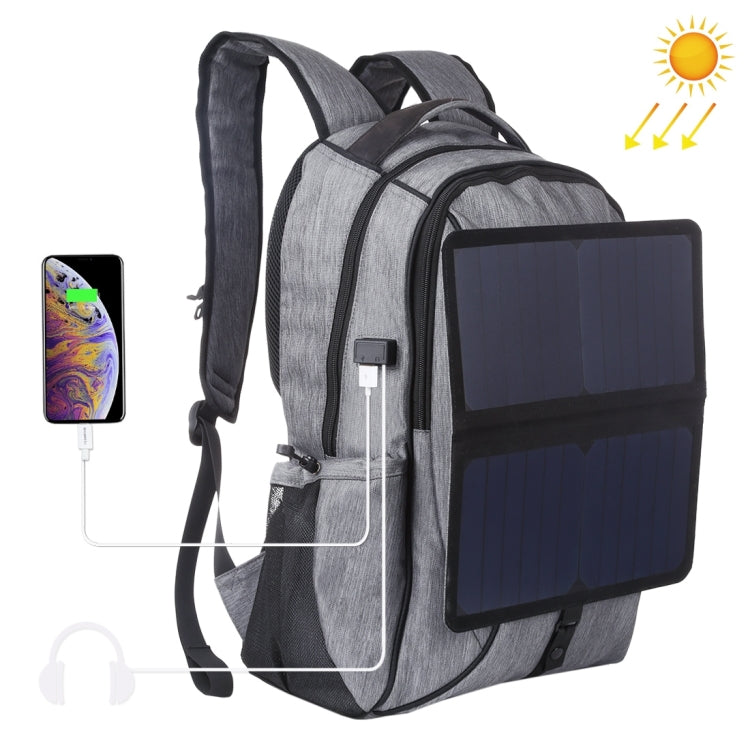 حقيبة ظهر لابتوب محمولة خارجية قابلة للطي والإزالة HAWEEL بقوة 14 واط، مخرج USB: 5V 2.1A كحد أقصى