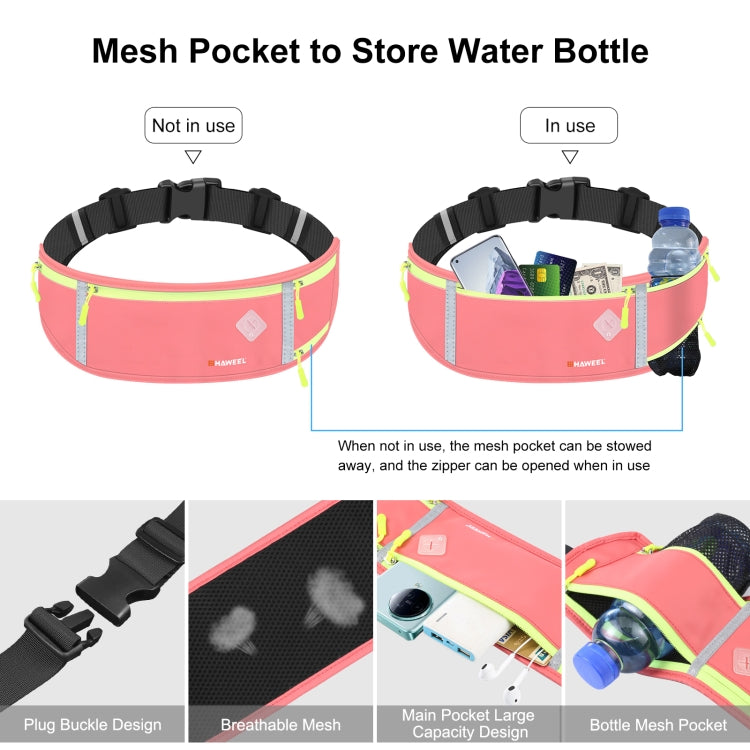 HAWEEL Running Belt Waist Fanny Pack Bag Sports Waterproof Waist Phone Pocket, Waist Phone Pocket