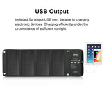 HAWEEL 28W Foldable Solar Panel Charger with 5V 3A Max Dual USB Ports, 28W Panel(B)