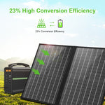 HAWEEL 50W Foldable Solar Panel Charger Travel Folding Bag, 50W