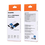 HAWEEL DIY 2x 18650 Battery (Not Included) 5600mAh Power Bank Shell Box with USB Output & Indicator, DIY 2 Batteries(Black)