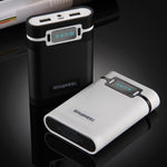 صندوق شل لبنك طاقة DIY مع 4 بطاريات 18650 (غير مشمولة) بسعة 10000 مللي أمبير مع مخرجين USB وشاشة عرض لأجهزة iPhone و Galaxy و Sony و HTC و Google و Huawei و Xiaomi و Lenovo وغيرها من الهواتف الذكية، DIY 4 بطاريات 18650 بسعة 10000 مللي أمبير (US)