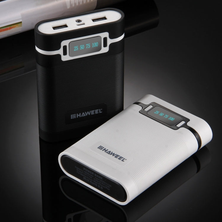 صندوق شل لبنك طاقة DIY مع 4 بطاريات 18650 (غير مشمولة) بسعة 10000 مللي أمبير مع مخرجين USB وشاشة عرض لأجهزة iPhone و Galaxy و Sony و HTC و Google و Huawei و Xiaomi و Lenovo وغيرها من الهواتف الذكية، DIY 4 بطاريات 18650 بسعة 10000 مللي أمبير (US)