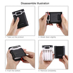 صندوق شل لبنك طاقة DIY مع 4 بطاريات 18650 (غير مشمولة) بسعة 10000 مللي أمبير مع مخرجين USB وشاشة عرض لأجهزة iPhone و Galaxy و Sony و HTC و Google و Huawei و Xiaomi و Lenovo وغيرها من الهواتف الذكية، DIY 4 بطاريات 18650 بسعة 10000 مللي أمبير (US)