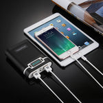 صندوق شل لبنك طاقة DIY مع 4 بطاريات 18650 (غير مشمولة) بسعة 10000 مللي أمبير مع مخرجين USB وشاشة عرض لأجهزة iPhone و Galaxy و Sony و HTC و Google و Huawei و Xiaomi و Lenovo وغيرها من الهواتف الذكية، DIY 4 بطاريات 18650 بسعة 10000 مللي أمبير (US)