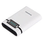 صندوق شل لبنك طاقة DIY مع 4 بطاريات 18650 (غير مشمولة) بسعة 10000 مللي أمبير مع مخرجين USB وشاشة عرض لأجهزة iPhone و Galaxy و Sony و HTC و Google و Huawei و Xiaomi و Lenovo وغيرها من الهواتف الذكية، DIY 4 بطاريات 18650 بسعة 10000 مللي أمبير (US)