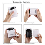 صندوق شل لبنك طاقة DIY مع 4 بطاريات 18650 (غير مشمولة) بسعة 10000 مللي أمبير مع مخرجين USB وشاشة عرض لأجهزة iPhone و Galaxy و Sony و HTC و Google و Huawei و Xiaomi و Lenovo وغيرها من الهواتف الذكية، DIY 4 بطاريات 18650 بسعة 10000 مللي أمبير (US)
