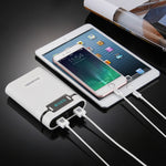 صندوق شل لبنك طاقة DIY مع 4 بطاريات 18650 (غير مشمولة) بسعة 10000 مللي أمبير مع مخرجين USB وشاشة عرض لأجهزة iPhone و Galaxy و Sony و HTC و Google و Huawei و Xiaomi و Lenovo وغيرها من الهواتف الذكية، DIY 4 بطاريات 18650 بسعة 10000 مللي أمبير (US)