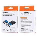 صندوق شل لبنك طاقة DIY مع 4 بطاريات 18650 (غير مشمولة) بسعة 10000 مللي أمبير مع مخرجين USB وشاشة عرض لأجهزة iPhone و Galaxy و Sony و HTC و Google و Huawei و Xiaomi و Lenovo وغيرها من الهواتف الذكية، DIY 4 بطاريات 18650 بسعة 10000 مللي أمبير (US)