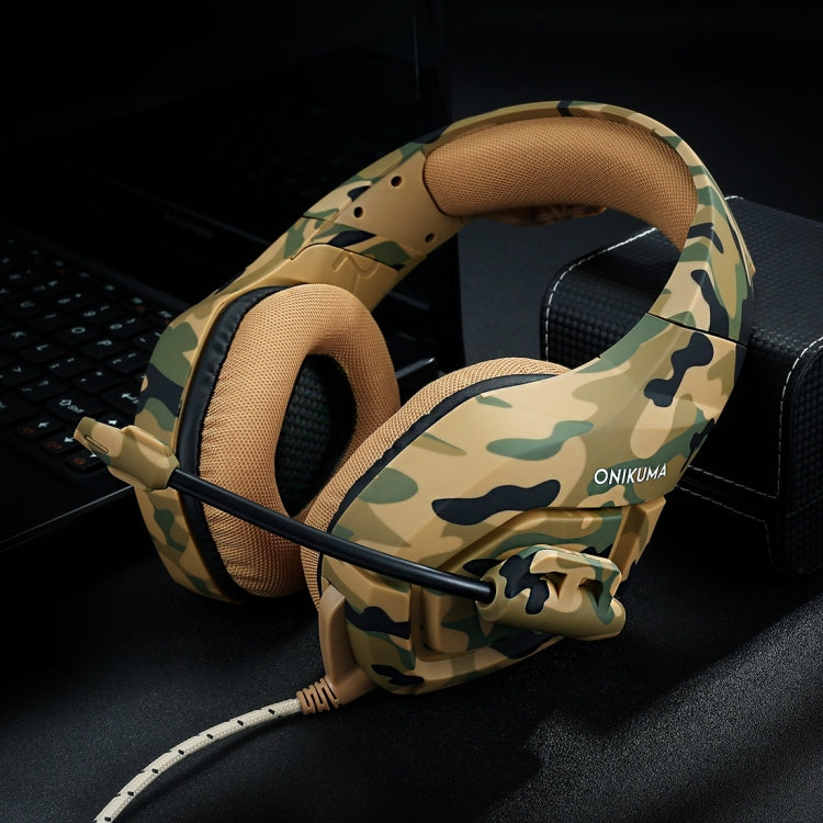ONIKUMA K1-B Deep Bass Noise Canceling Camouflage Gaming Headphone with Microphone