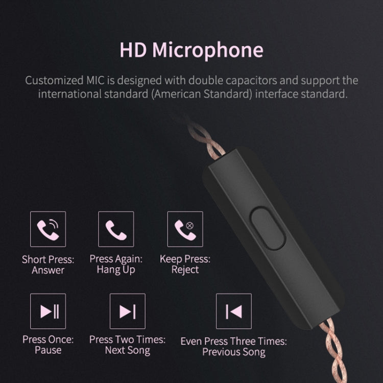سماعة أذن KZ ZSN Circle Iron رباعية النواة مع تحكم سلكي، باس ميغا HiFi داخل الأذن بدون ميكروفون