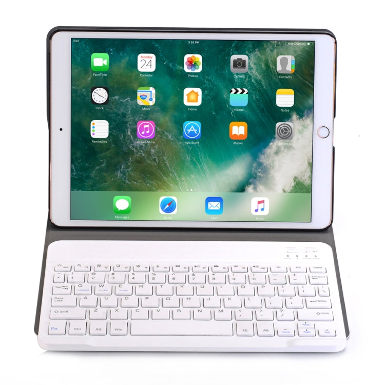 A102 For iPad 10.2 inch Ultra-thin Detachable Bluetooth Keyboard Leather Tablet Case with Stand Function, Gold, Rose Gold, Black, Dark Blue