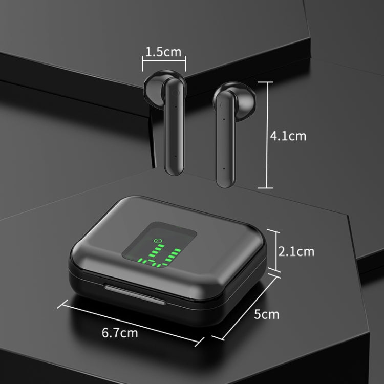 سماعة أذن بلوتوث لاسلكية P100pro TWS بتقنية Bluetooth 5.0 مع شاشة رقمية ذكية LED وصندوق شحن، تدعم سيري والمكالمات
