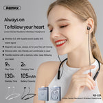 سماعة أذن لاسلكية بلوتوث من سلسلة Linton RB-S29 من REMAX مع شريط رقبة ذاكرة V5.0