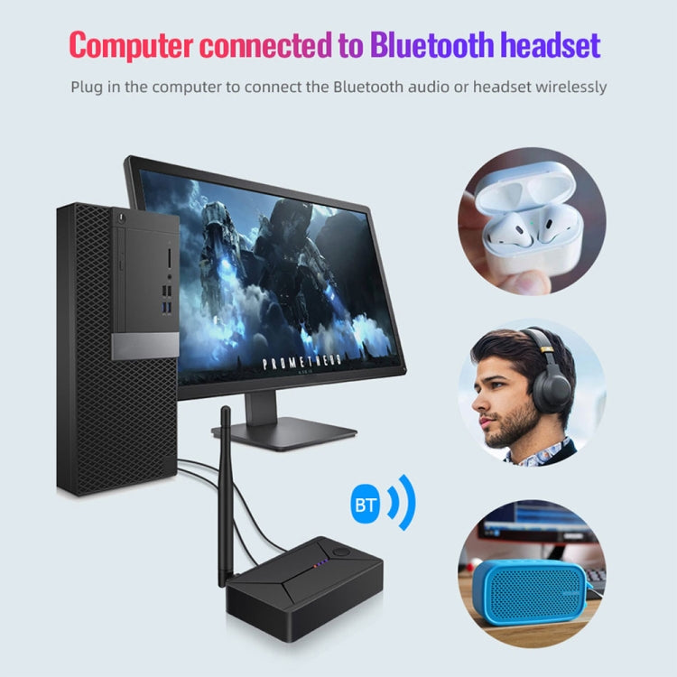 جهاز إرسال صوت رقمي بصري محوري محمول 3 في 1 TX13 بتقنية بلوتوث 5.0 مع مدخل 3.5 مم لمكبر صوت / سماعة رأس بلوتوث، TX13