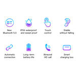 سماعة رأس رياضية TWS لاسلكية awei T29P بلوتوث V5.0 مع عرض رقمي LED ومقاومة للماء IPX4 مع علبة شحن
