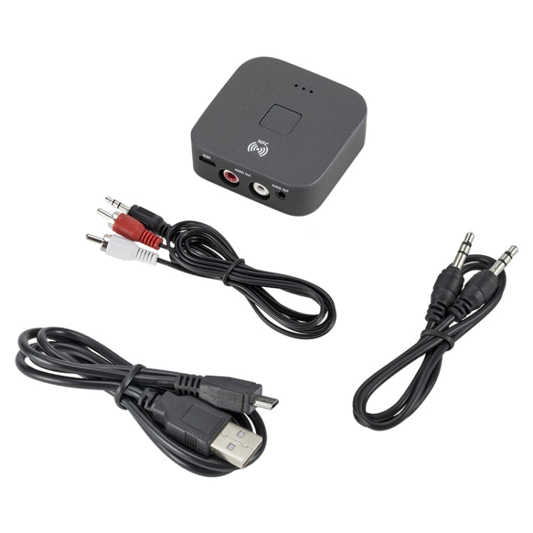 مستقبل بلوتوث B11 5.0 مع AUX وNFC إلى محول صوت 2 × RCA، B11