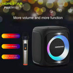 مكبر صوت بلوتوث محمول مقاوم للماء HOPESTAR Party100 Bluetooth 5.0 مع وظيفة شحن الهاتف المحمول، Party100 (أخضر)