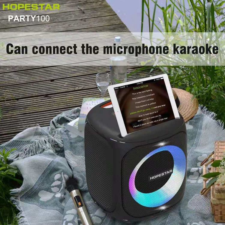 مكبر صوت بلوتوث محمول مقاوم للماء HOPESTAR Party100 Bluetooth 5.0 مع وظيفة شحن الهاتف المحمول، Party100 (أخضر)