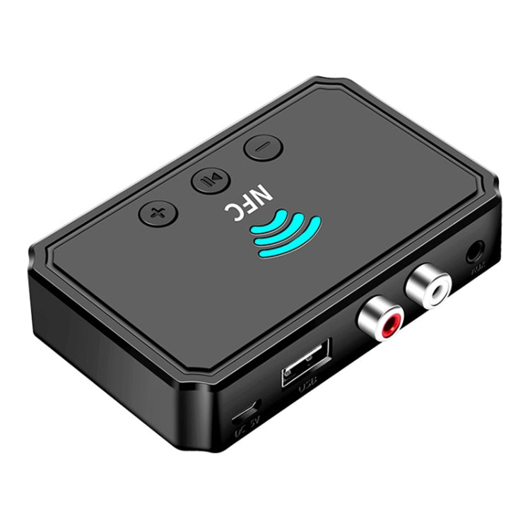 جهاز استقبال ومرسل بلوتوث T36 NFC 5.0 لسماعة الرأس ومشغل صوت السيارة