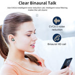 سماعة أذن بلوتوث R11 مع ضوء LED مرآة + شاشة رقمية وتقليل الضوضاء، R11 (أسود)، R11 (أبيض)