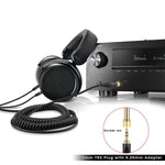 ZS0227 Headphone Dual 3.5mm Spring Audio Cable for Denon AH-D7100 7200 D600 D9200 5200