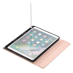 حافظة تابلت جلدية مع لوحة مفاتيح بلوتوث ABS قابلة للفصل فائقة النحافة Bluetooth 3.0 لجهاز iPad Air / Pro 10.5 بوصة (2019)، مع فتحة قلم وحامل A09B