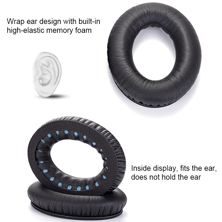 زوج من أغطية سماعات الرأس الناعمة مع قطن LR لـ BOSE QC2 / QC15 / AE2 / QC25 / QC35