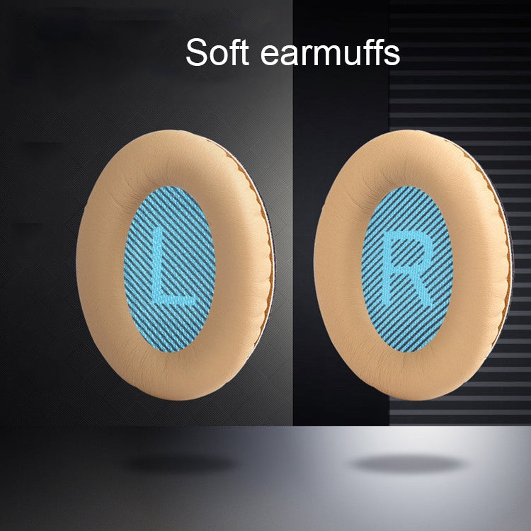 زوج من أغطية سماعات الرأس الناعمة مع قطن LR لـ BOSE QC2 / QC15 / AE2 / QC25 / QC35