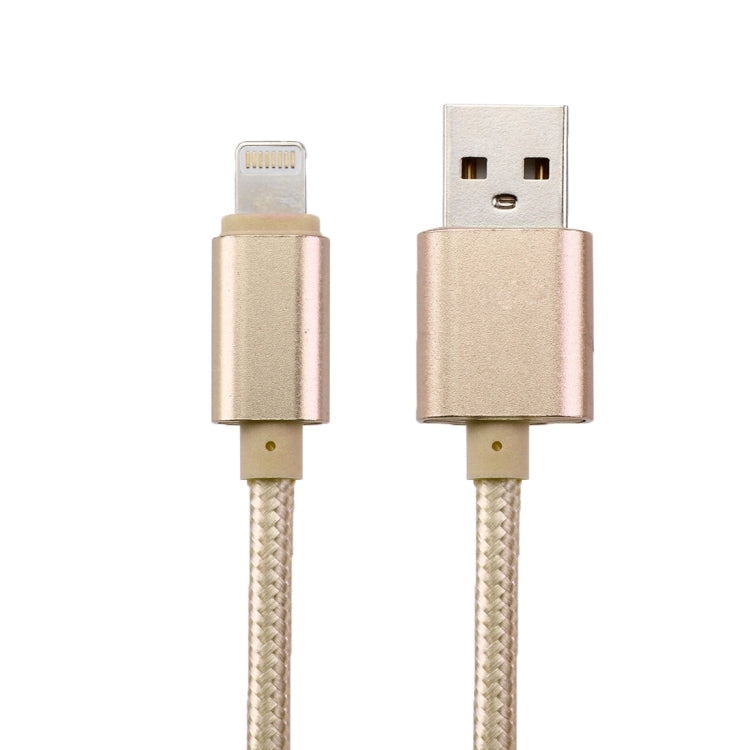 كابل بيانات / شاحن 1 متر برأس معدني منسوج 84 نواة 8 دبابيس إلى USB 2.0